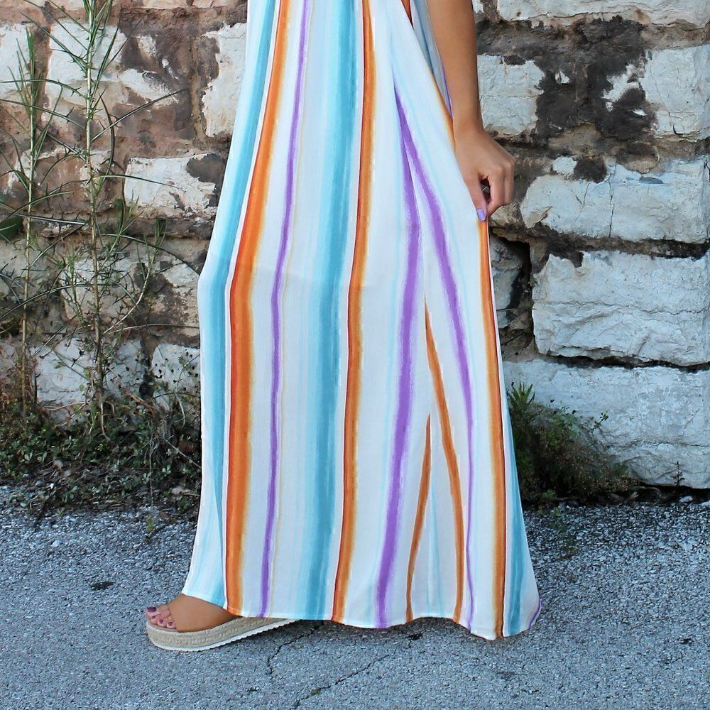 Nwt Stripe Vacay Maxi Dress - Picture 10 of 12